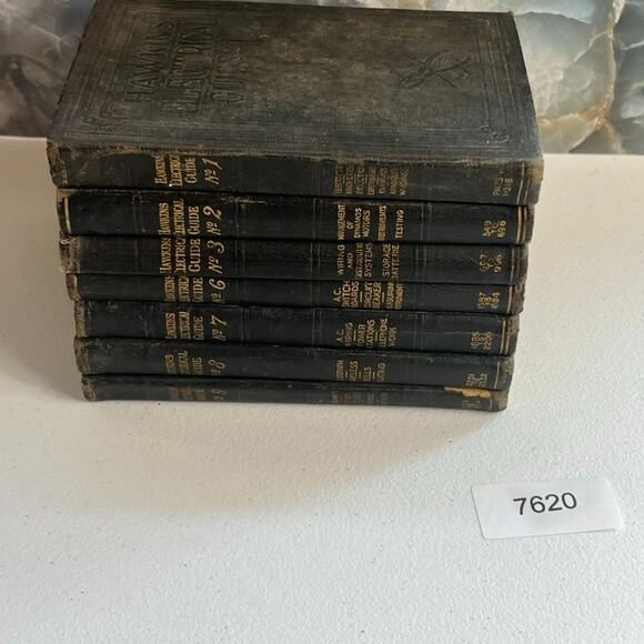 Antique Books Hawkins Electrical Guide Impression 1924-1925 1-2-3-6-7-8-9 - Picture 9 of 11